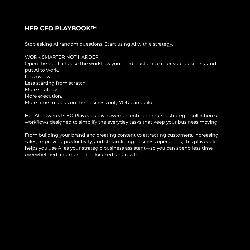 ASR Creative Studio- Her CEO Playbook